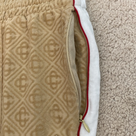 Casablanca Monogram Velour Velvet Track Pants Men's Size L Taupe - Picture 7 of 16